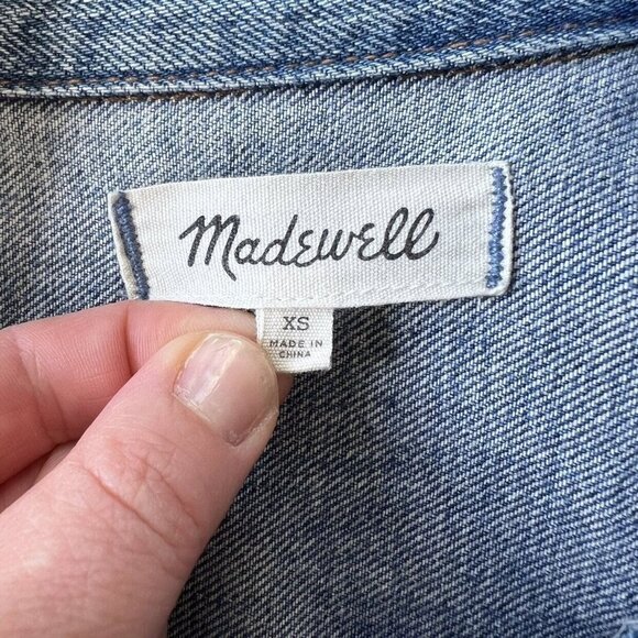 Madewell The Oversized Jean Jacket in Capstone Wash XS - Picture 9 of 12